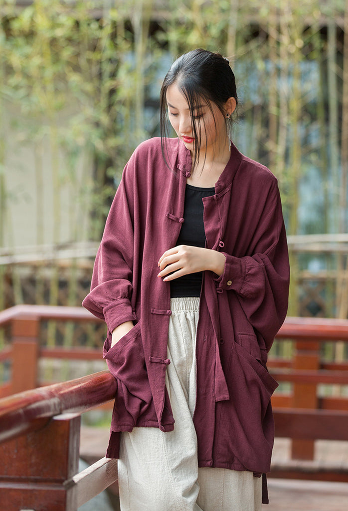 2022 Summer NEW! Women Chinese Style Linen and Cotton Chinese Style Th