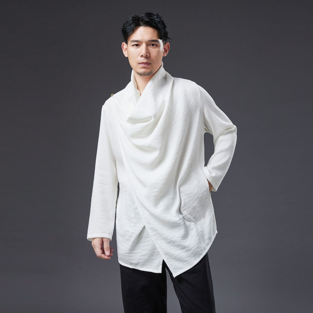 2021 Autumn NEW! Men Asian Style Linen and Cotton Long Sleeve