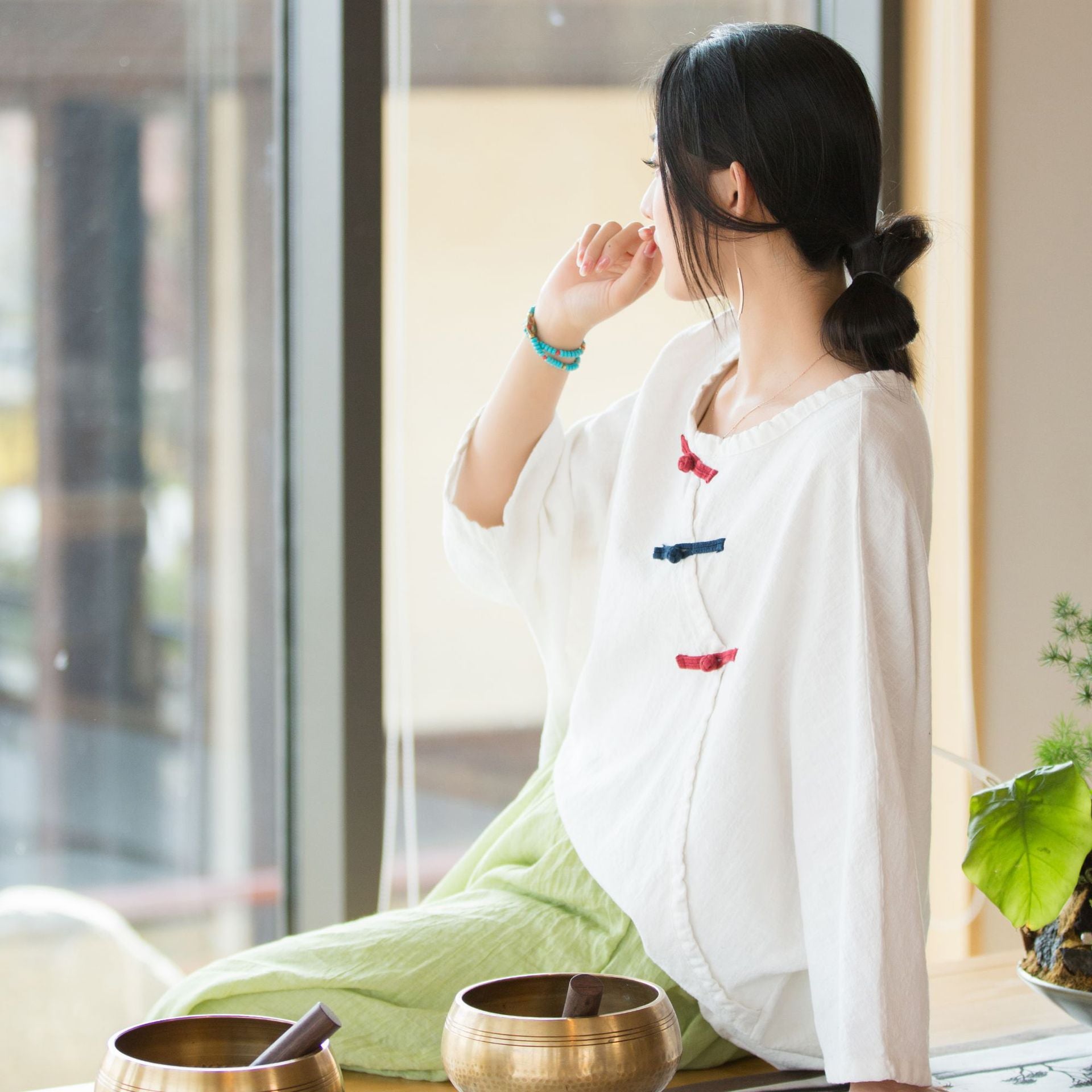 2022 Summer NEW! Women Shirt Osonian | Cotton Loose and Chinese Linen Clothing Style